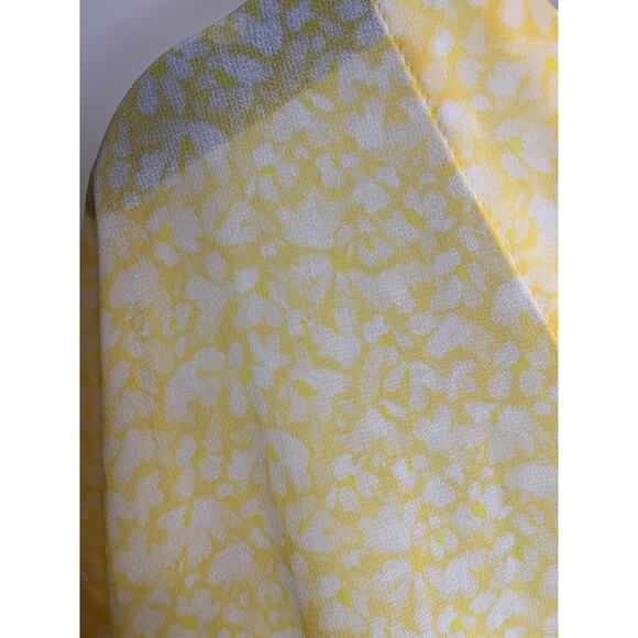 Ava & Viv Women's Yellow Maxi Dress, Plus Size 1X, Sheer Lining, Summery - Picture 4 of 7